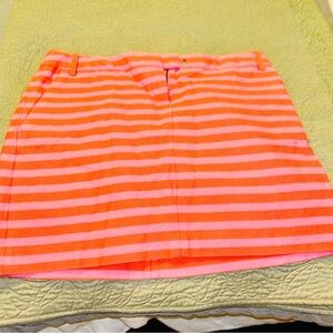 J. Crew Orange Pink Mini Skirt Casual